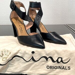 Nina pumps with ankle straps